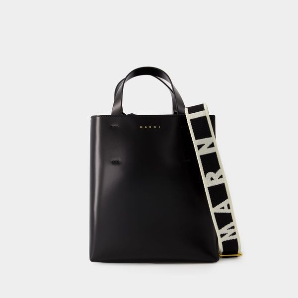 ★MARNI MUSEO TOTE BAG Museo Mini Bag in black leather | Marni