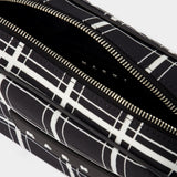 Check Print Crossbody - Marni - Leather - Black