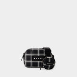 Check Print Crossbody - Marni - Leather - Black