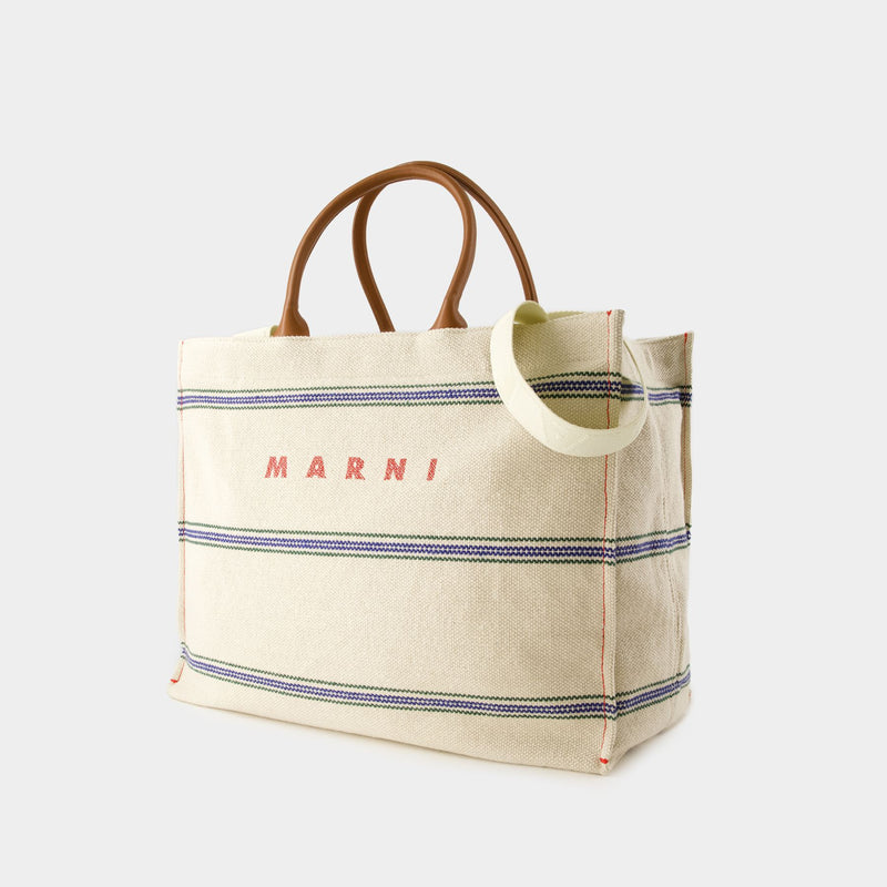 Pelletteria Uomo Shopper Bag - Marni - Cotton - Beige