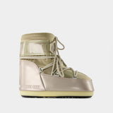 Moon Boot Icon Low Glance in Metallic Silver