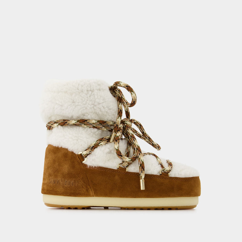 Moon Boot Light Low Shearling in Multicolor