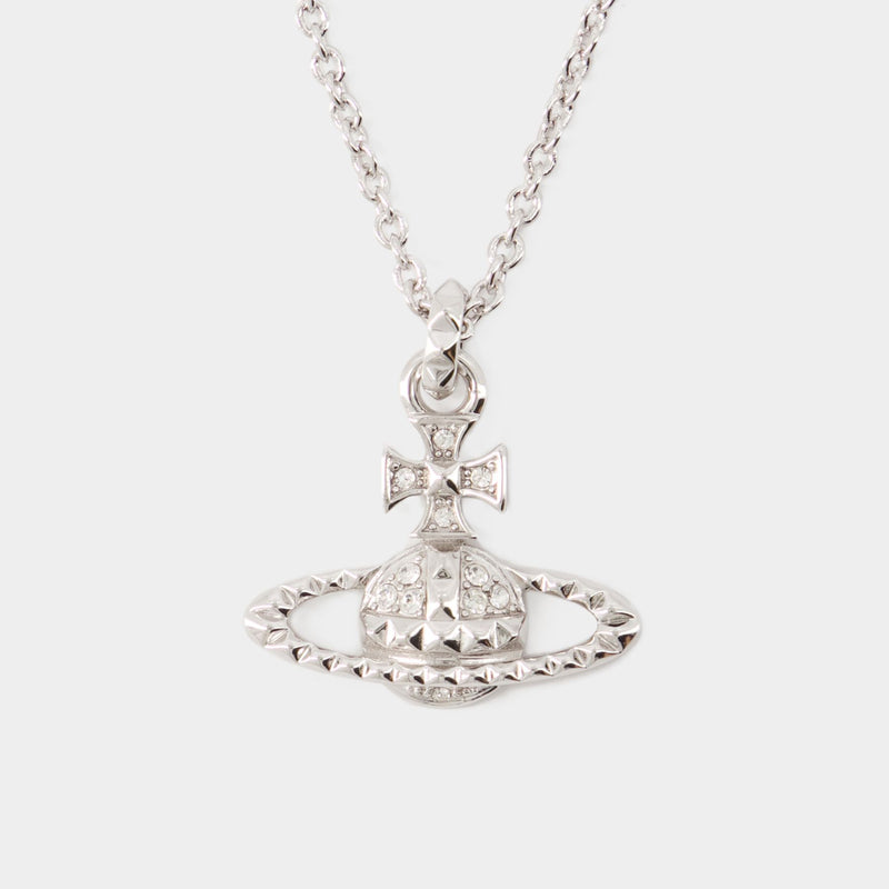 Necklaces | Mayfair large orb pendant Rhodium/Light Sapphire Crystal - Vivienne  Westwood Womens | Poudrerivertour