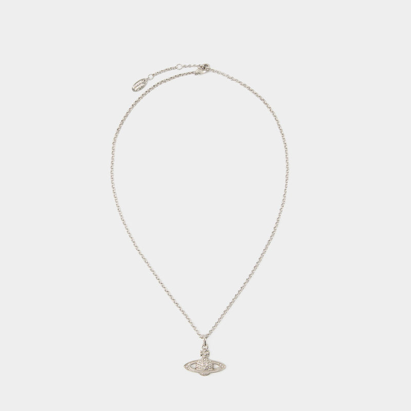 Mini Bas Relief Pendant Necklace - Vivienne Westwood - Brass - Silver
