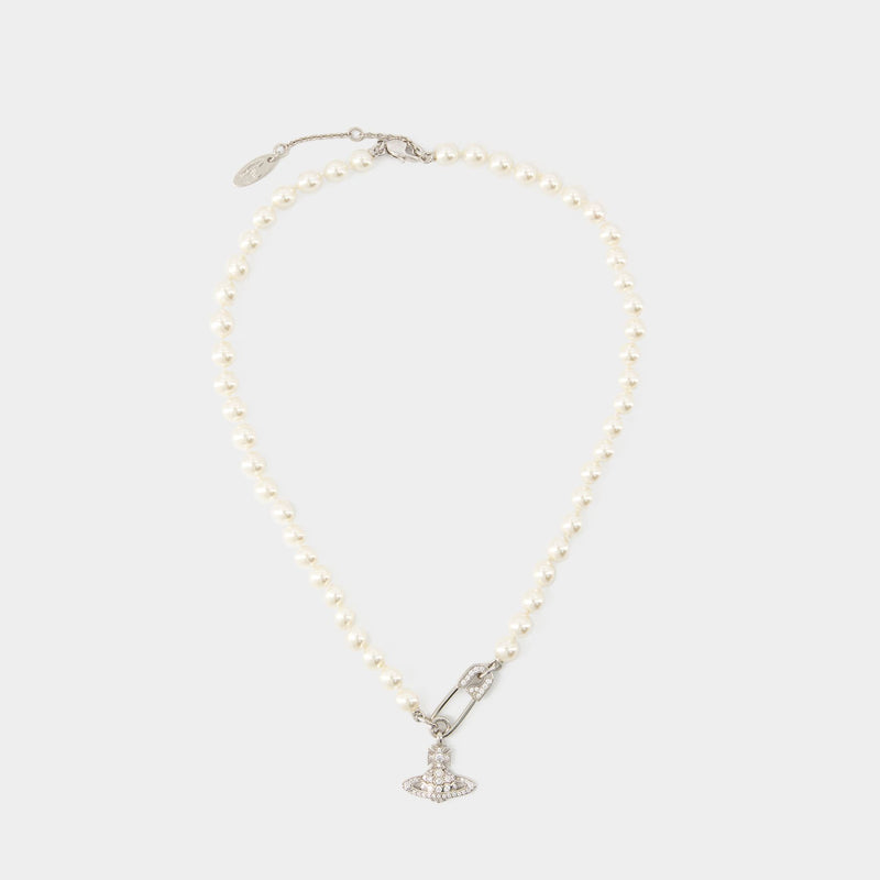 Lucrece Pearl Necklace - Vivienne Westwood - Brass - Silver