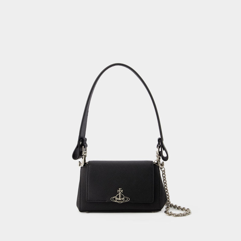 Vivienne Westwood Small Hazel Quilted Shoulder Bag in Black