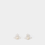 Olympia Pearl Earrings - Vivienne Westwood - Brass - Silver