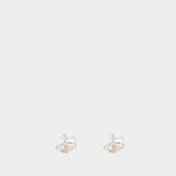 Olympia Pearl Earrings - Vivienne Westwood - Brass - Silver