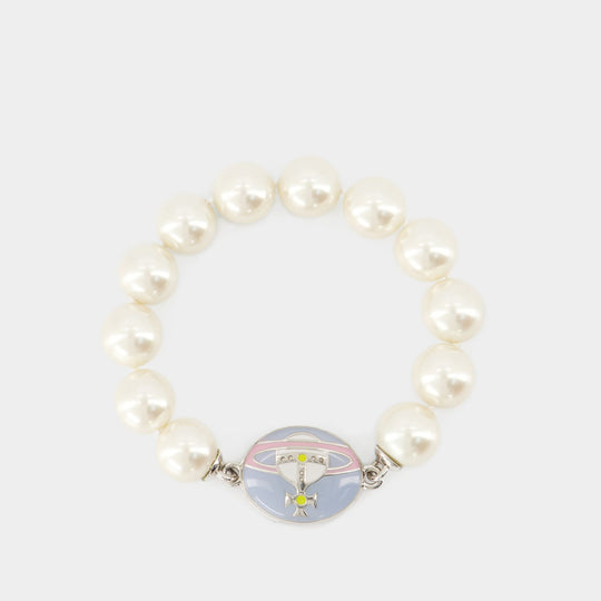 Loelia Large Pearl Bracelet - Vivienne Westwood - Brass - Silver