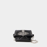 Mirage Mini Courtney Wallet On Chain - Vivienne Westwood - Leather - Black