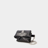 Mirage Mini Courtney Wallet On Chain - Vivienne Westwood - Leather - Black