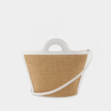Tropicalia Small Shopper Bag - Marni - Sand Storm/Lily White - Leather