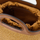 Mini Bucket Handbag - Marni - Raw Sienna - Leather