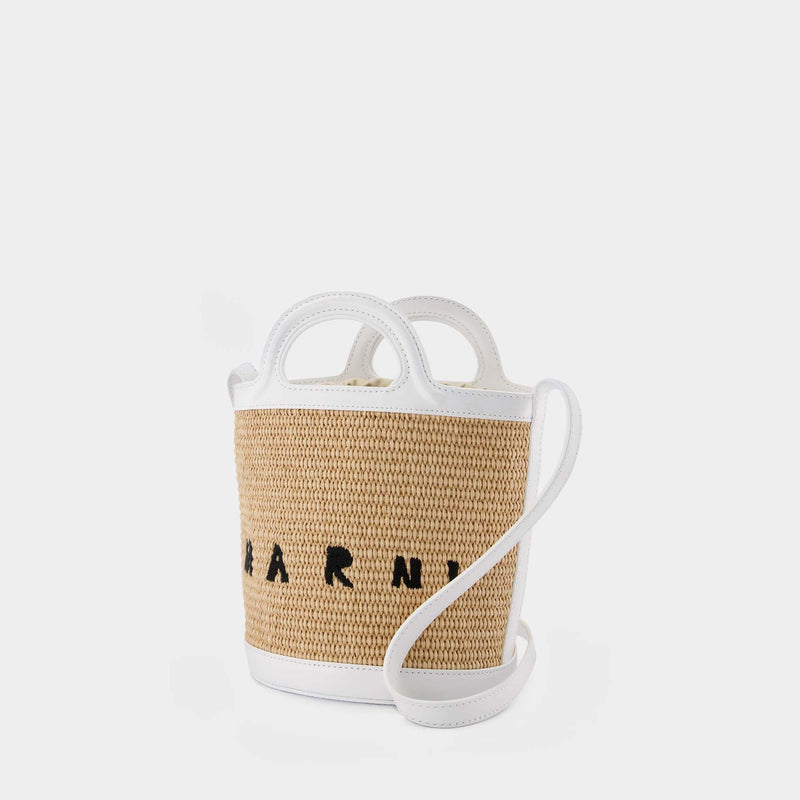 Mini Bucket Handbag - Marni - Sand Storm/Lily White - Leather