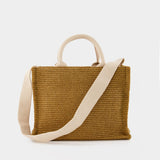 Small Basket Shopper Bag - Marni - Leather - Sienna/Natural