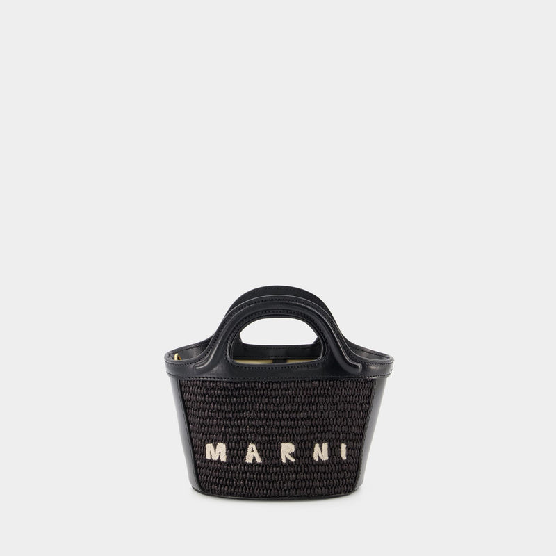 Tropicalia Micro Shopper Bag - Marni - Black - Leather