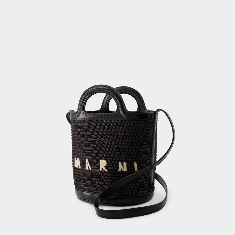 Tropicalia Mini Bucket Handbag - Marni - Leather - Black