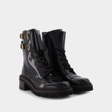 Mallory Boots in Black Brushed Leather