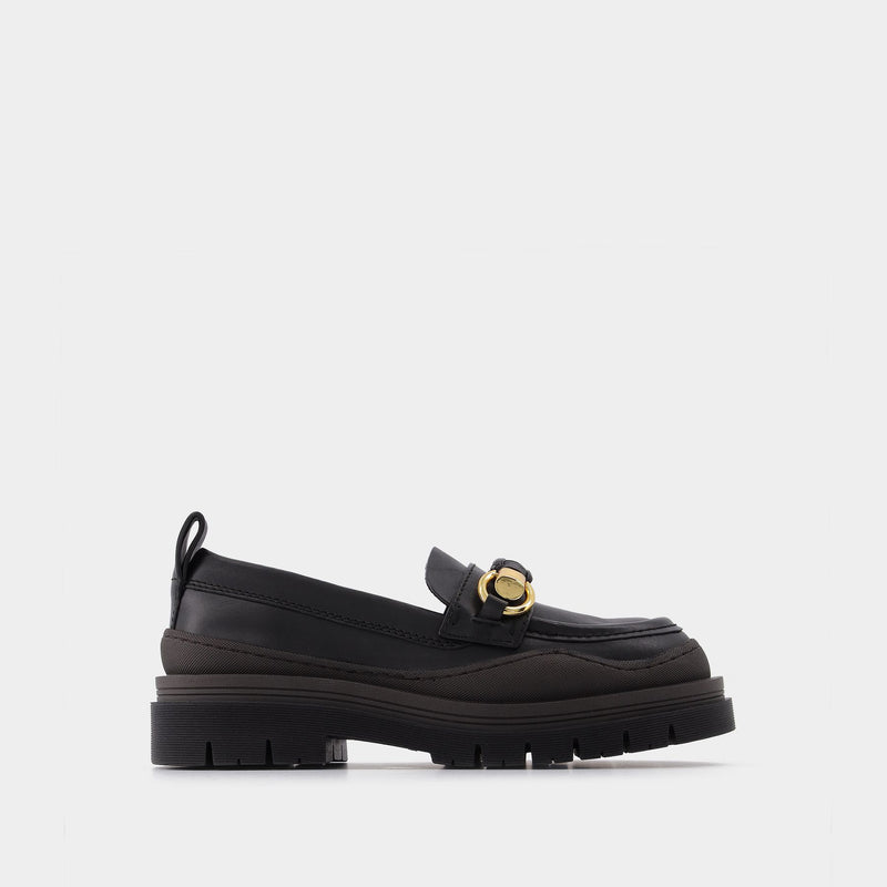 Lylia Loafers in Black Leather