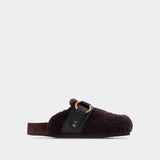 Gema Shoes in Brown Shearling