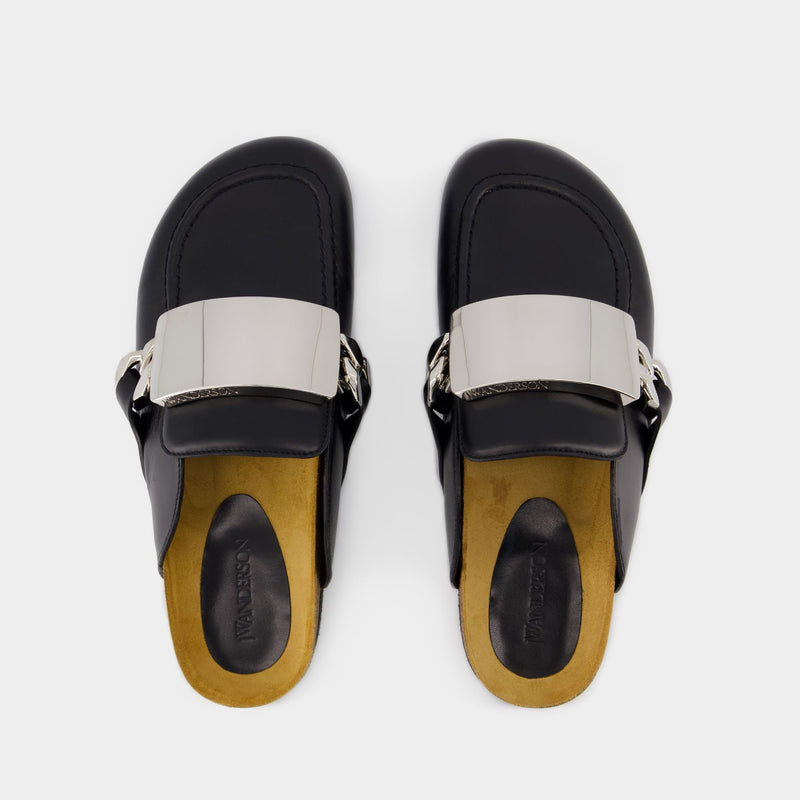 【関税込み】Gourmet Loafers - J.W. Anderson - Black - Leathe Gourmet Chain leather loafers in black - JW Anderson | Mytheresa