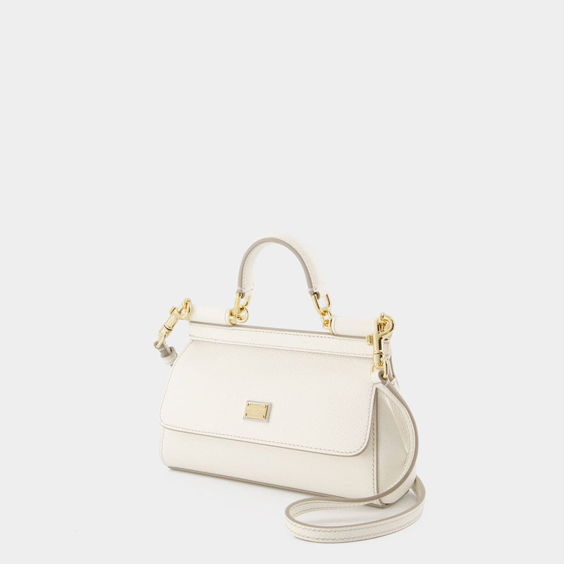 Elongated Sicily handbag in White