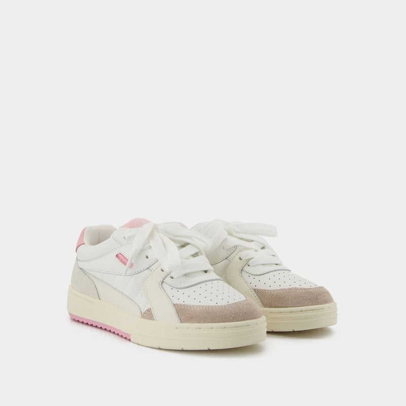 Palm University Sneakers - Palm Angels - White/Pink - Leather