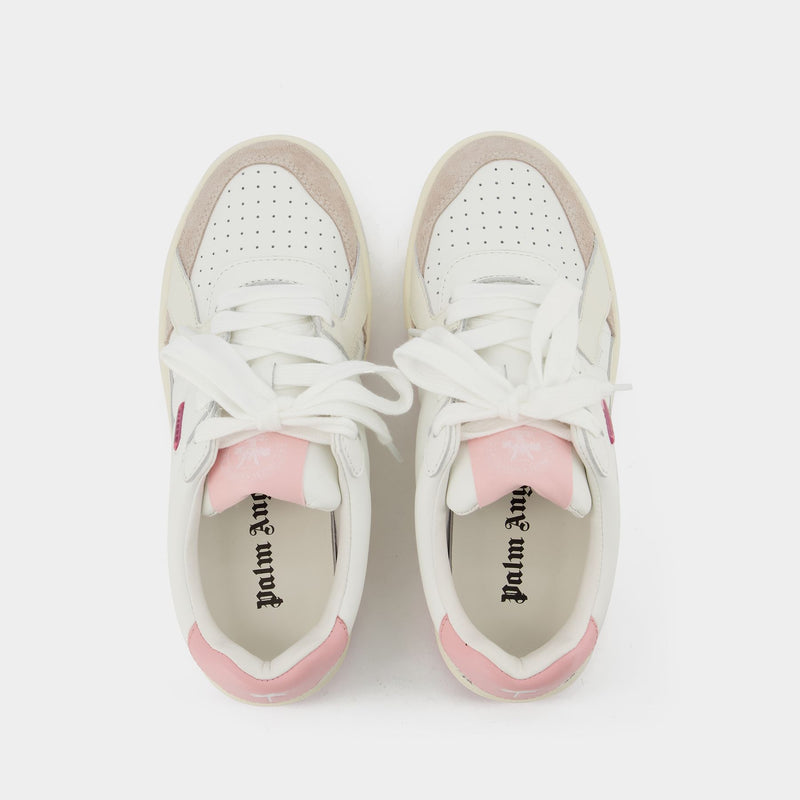 Palm University Sneakers - Palm Angels - White/Pink - Leather