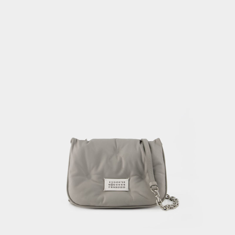 Glam Slam Flap Small Crossbody - Maison Margiela - Leather - Grey