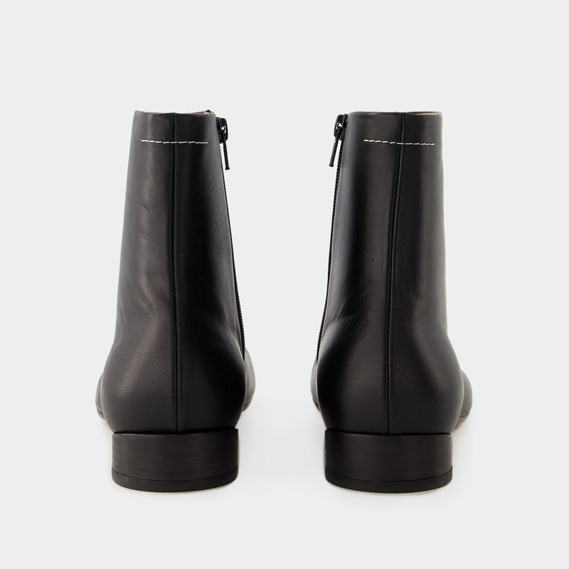 MM6 Maison Margiela Anatomic 70mm Ankle Boots | Black | FARFETCH