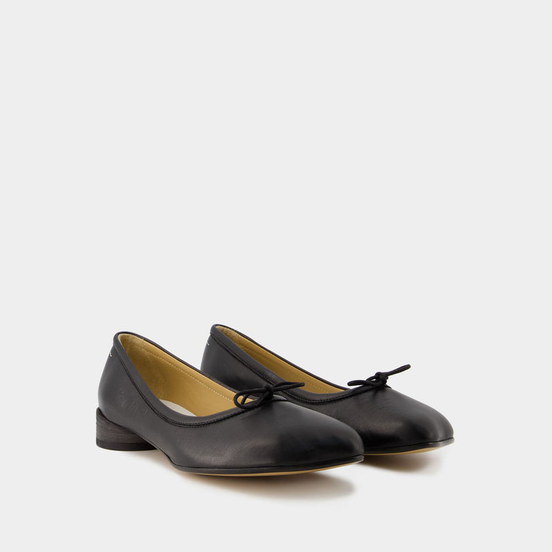 6 Anatomic Ballerinas - MM6 Maison Margiela - Leather - Black