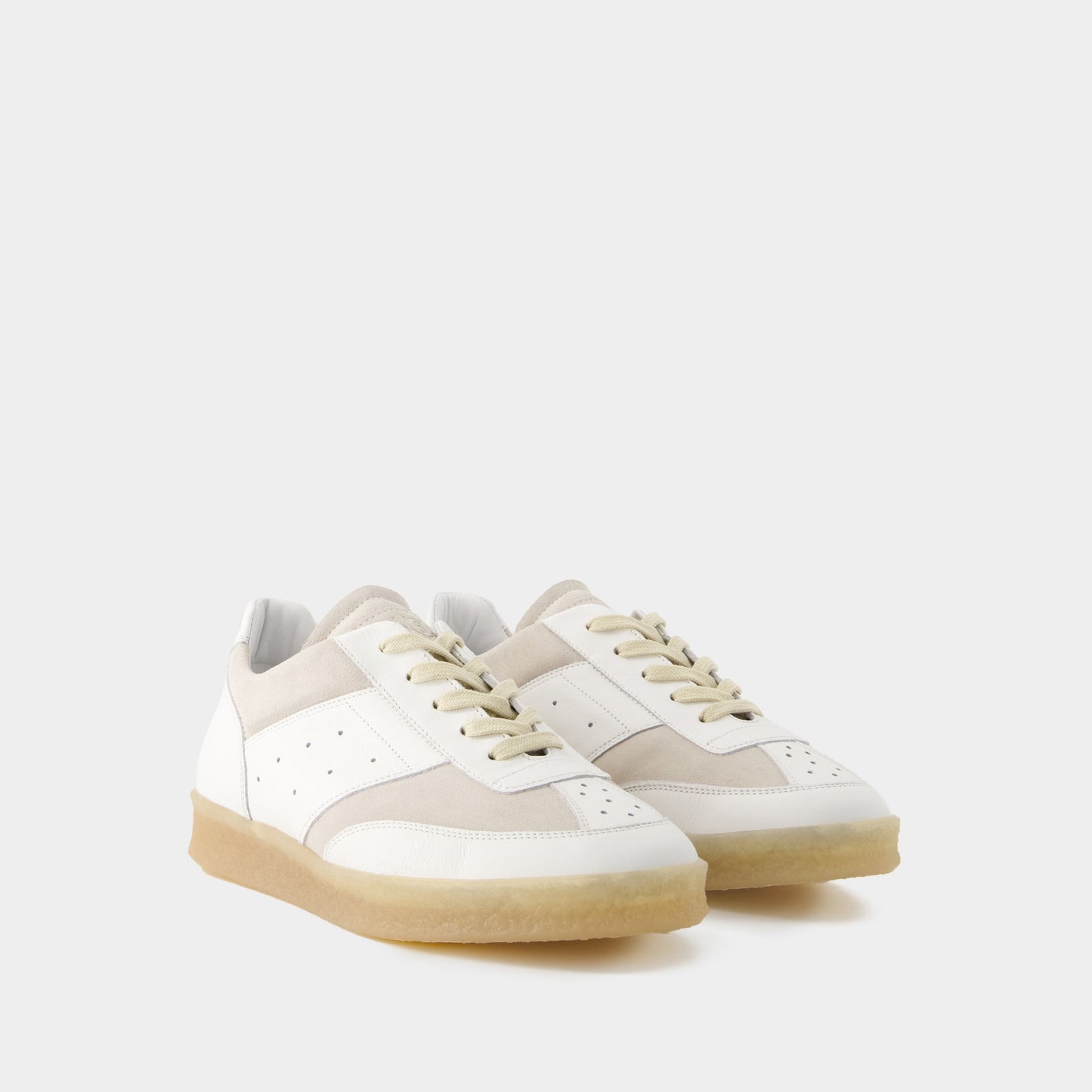 【関税込み】6 Court Sneakers - MM6 Maison Margiela - Leather 6 Court Sneakers - MM6 Maison Margiela - Leather - White