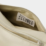 Double Slouchy Hobo Bag - MM6 Maison Margiela - Leather - White