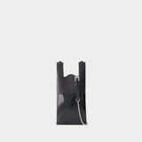Phone Neck Pouch With Chain  - Maison Margiela - Calfskin - Black