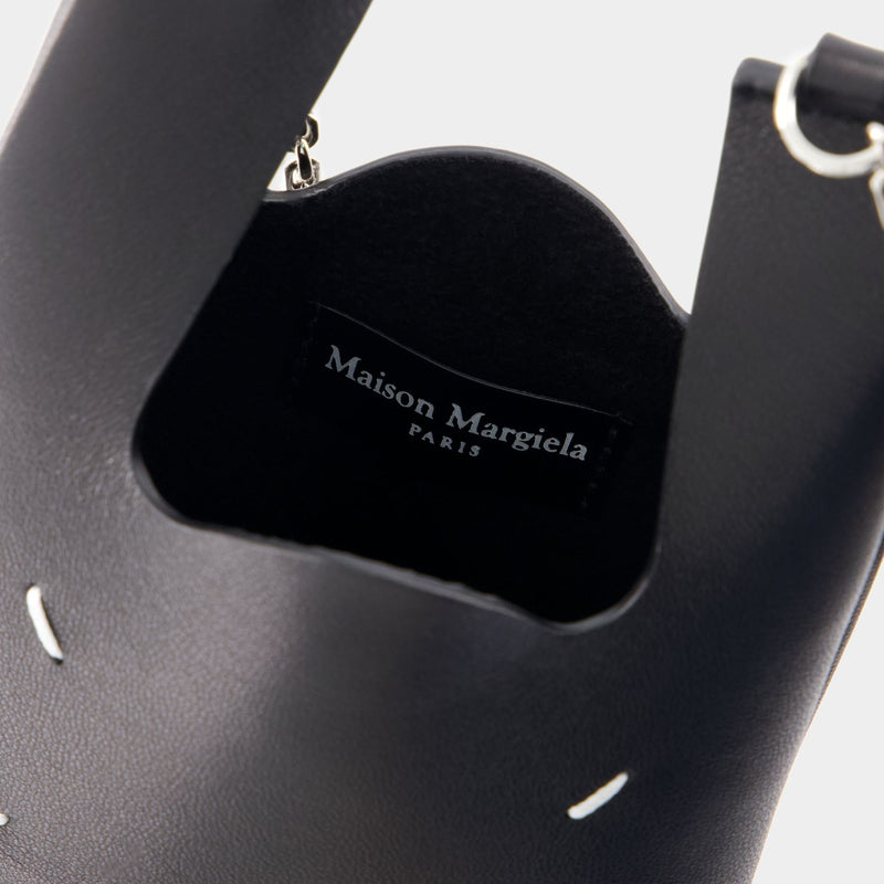 Phone Neck Pouch With Chain  - Maison Margiela - Calfskin - Black