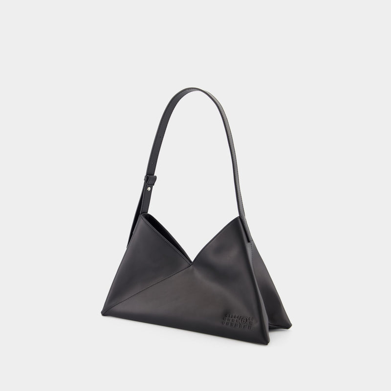 Japanese 6 Baguette Soft Bag - MM6 Maison Margiela - Leather - Black