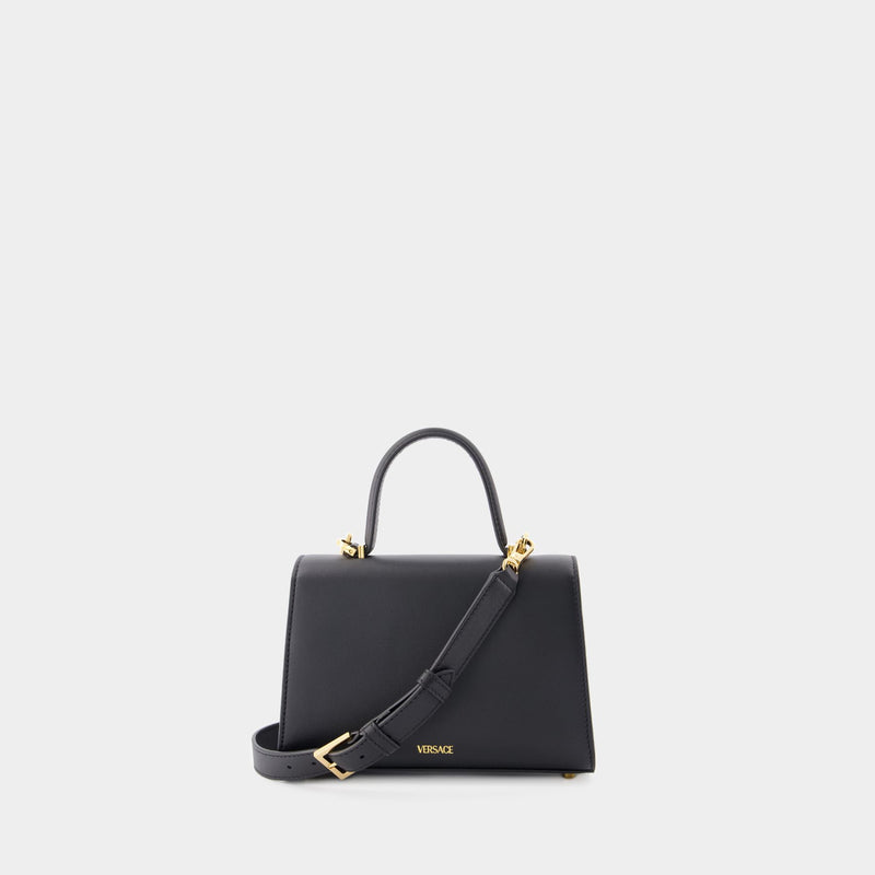 Small Top Handle Bag - Versace - Leather - Black