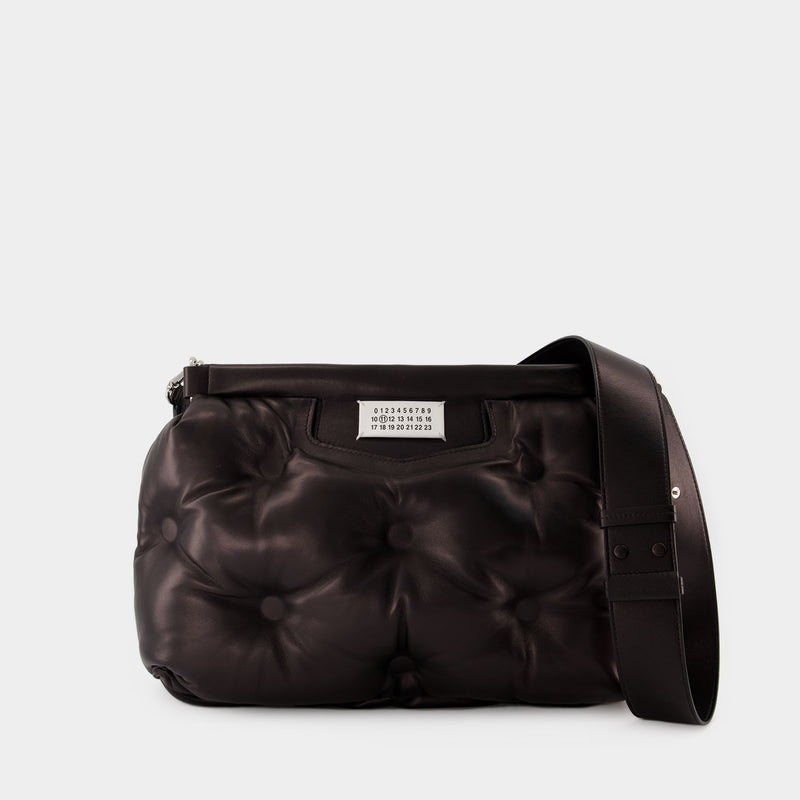 Glam Slam Classique Medium Bag Maison Margiela Black Leather