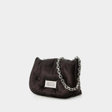 Glam Slam Flap Small Hobo Bag - Maison Margiela - Black - Leather