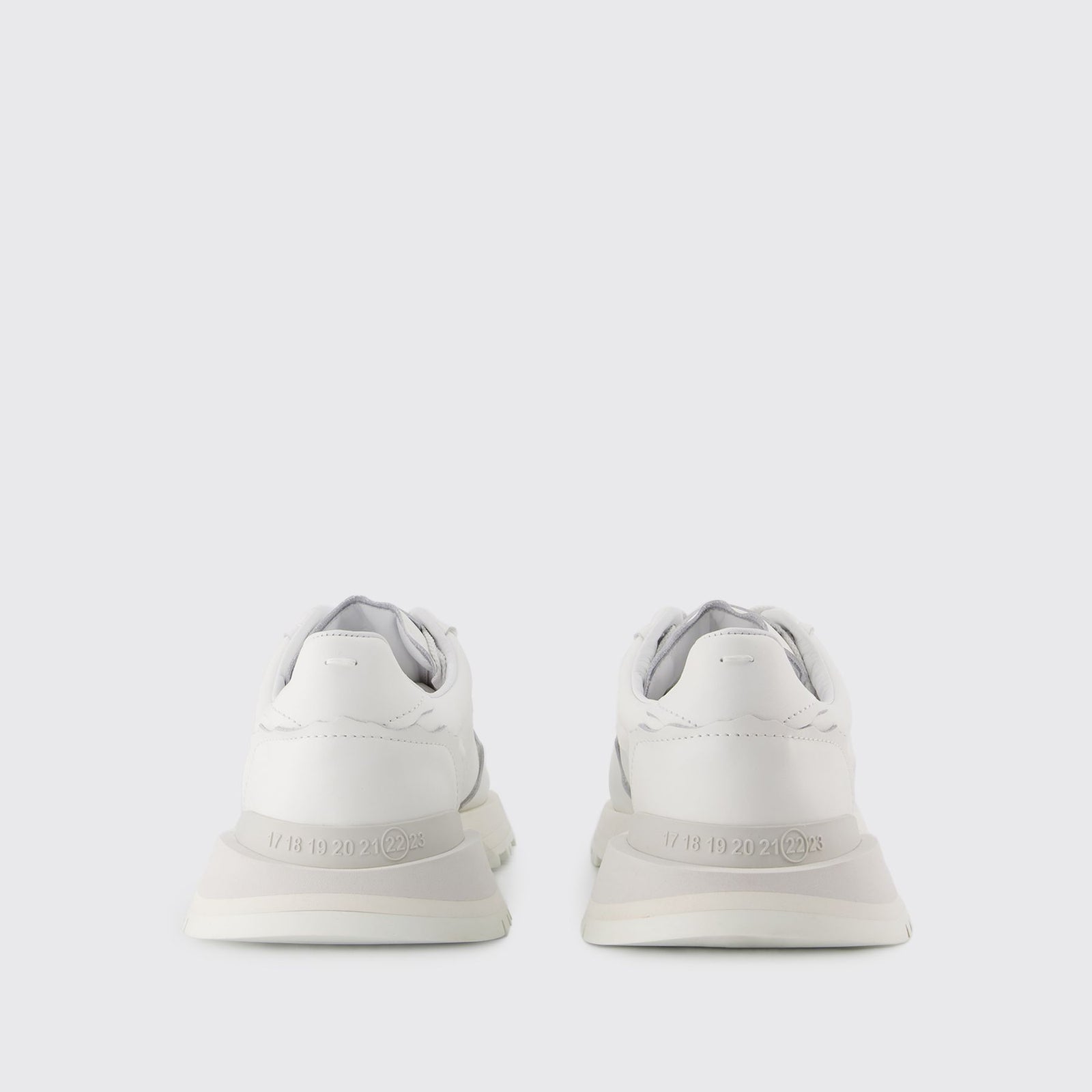 “Maison Margiela” 50-50 サテン×レザースニーカー MAISON MARGIELA - 50/50 Leather & Nylon Sneakers Maison Margiela