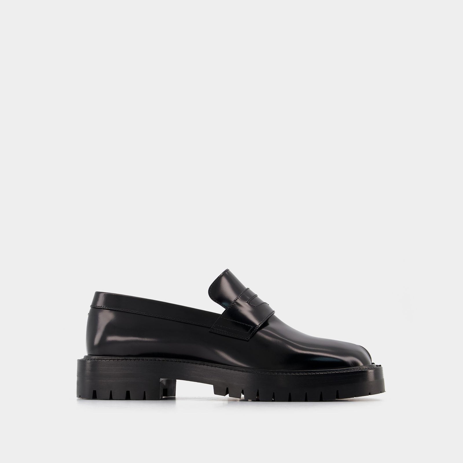【関税＆送料込み】Maison Margiela Black Leather Flats Mary Jane Tabi Flat Shoes - Maison Margiela - Black - Leather