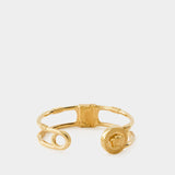 Medusa Safety Pin Bracelet - Versace - Metal - Gold