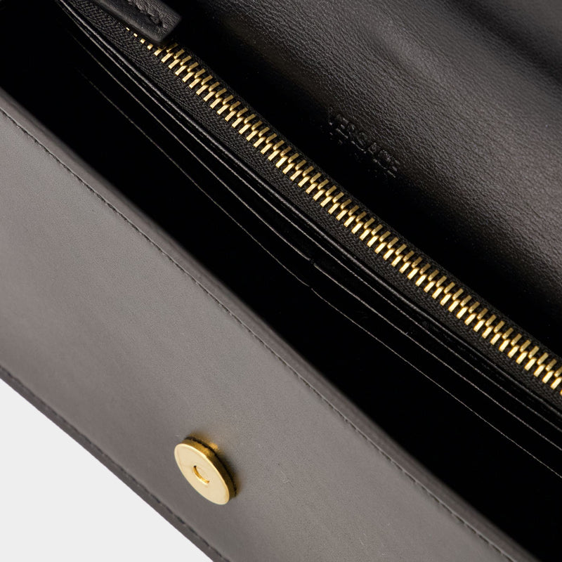 Greca Goddess Wallet On Chain  - Versace - Leather - Black