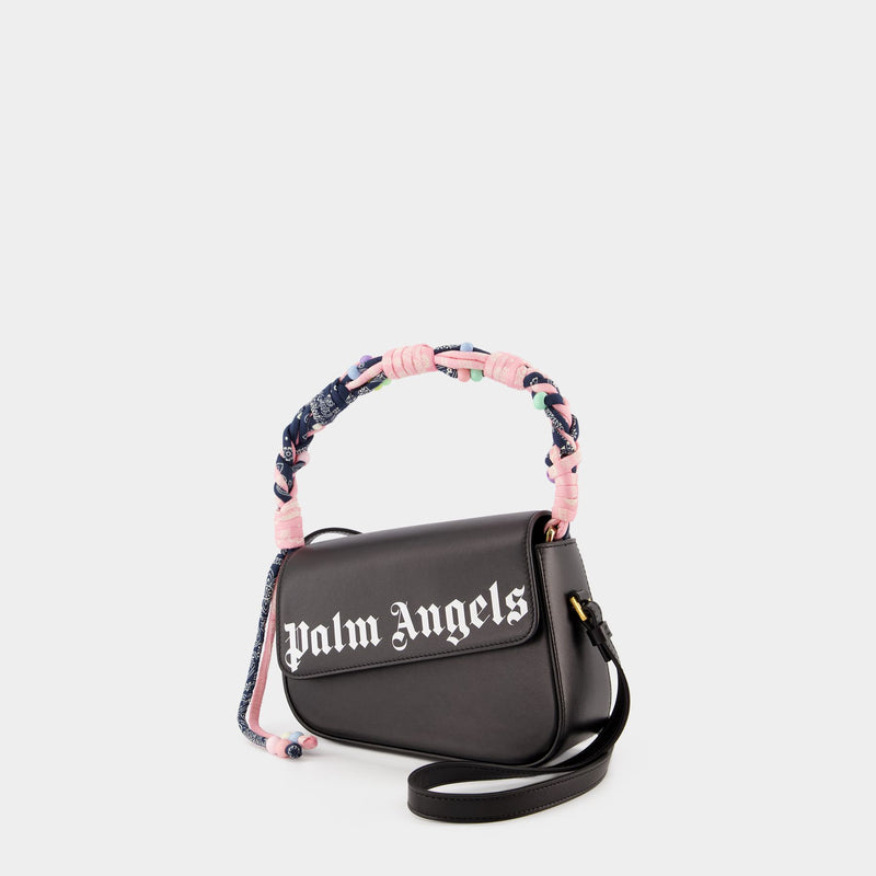 Plaited Bandana Crash Gm Handbag - Palm Angels - Black - Leather