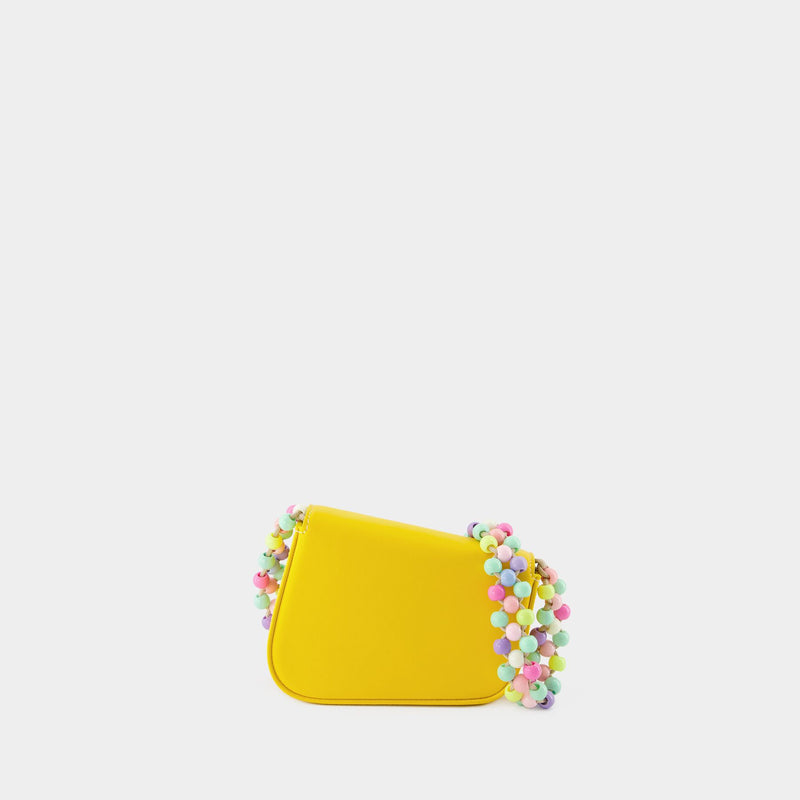 Beads Strap Crash Bag Pm Handbag - Palm Angels - Yellow - Leather