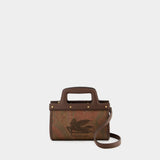 Top Handle Crossbody - Etro - Leather - Brown