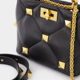 Small Top Handle Bag | Roman Stud The Handle Bag | Nappa Dolce/Antique Brass Macr