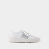 Open Sneaker in White Leather