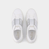 Open Sneaker in White Leather