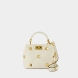 Roman Stud Small Handbag - Valentino Garavani - Ivory - Leather